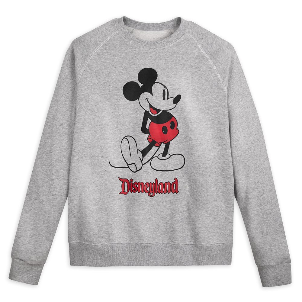 Mickey Mouse Classic Sweatshirt for Adults – Disneyland – Gray | Disney Store