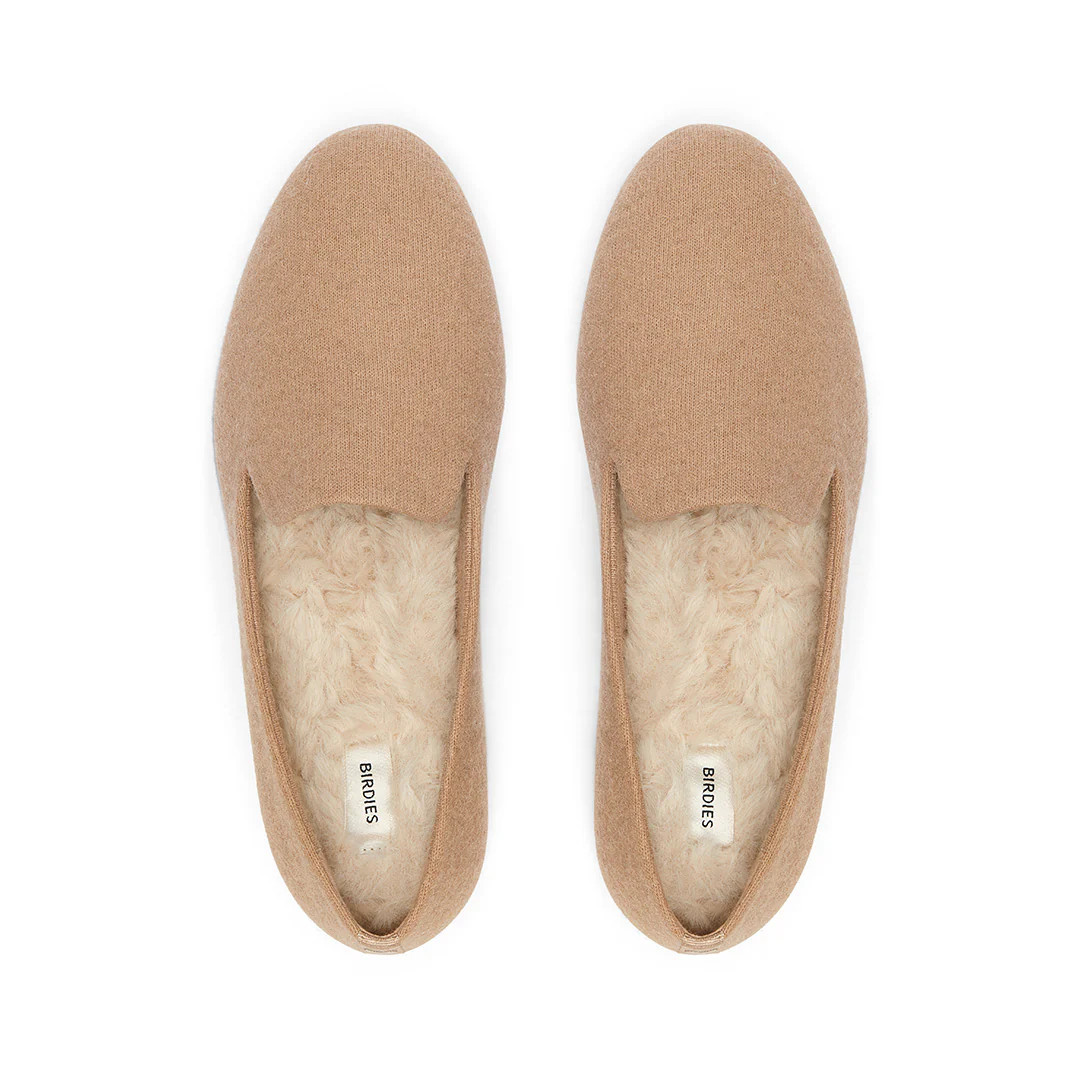 Birdies The Starling - Oatmeal Sweater Knit Flats, Size 6 | BIRDIES