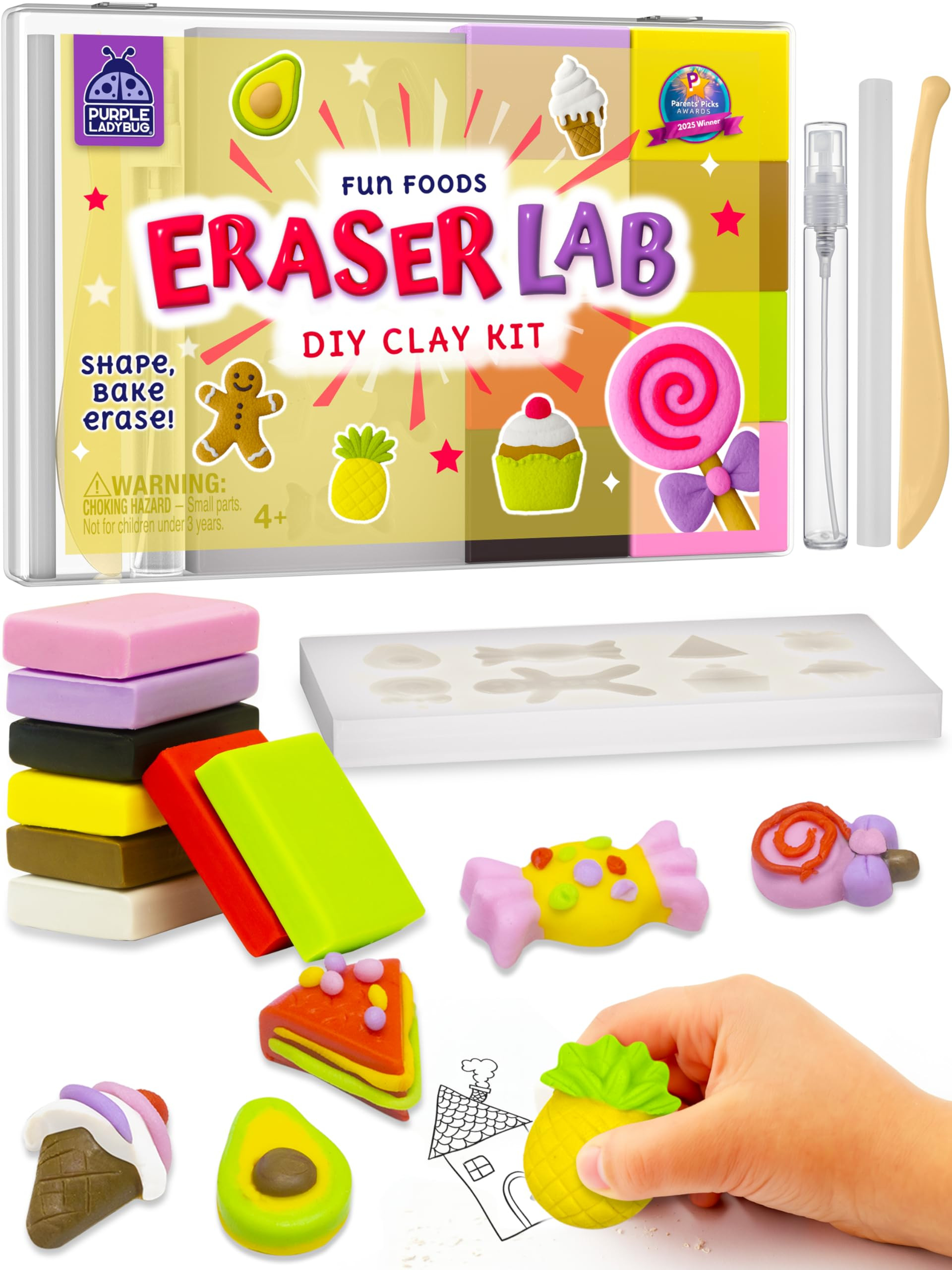 Eraser Lab DIY Clay Mini Cute Eraser Kit for Girls - Unicorn & Mermaid Theme - Fun Craft Activity... | Amazon (US)