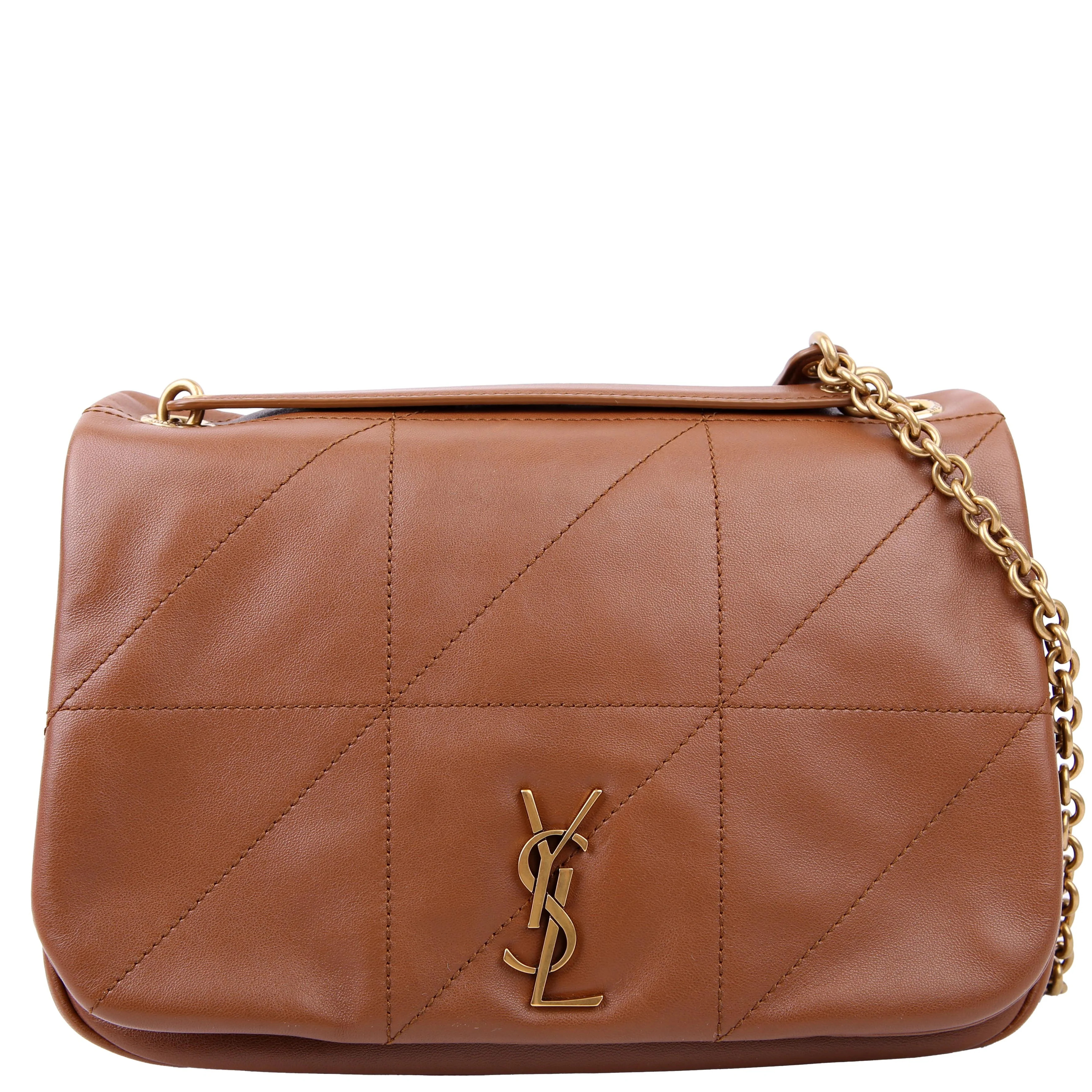 763475 Jamie 4.3 Small Quilted Lambskin Brown | Keeks Designer Handbags
