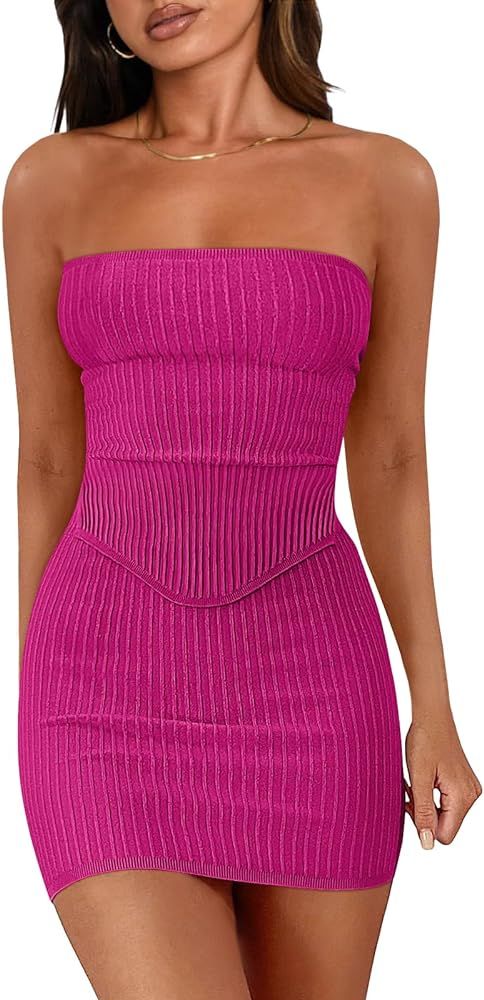 LILLUSORY Women's Two Piece Outfits Summer Matching Sets Crop Tops and Bodycon Skirt | Amazon (US)