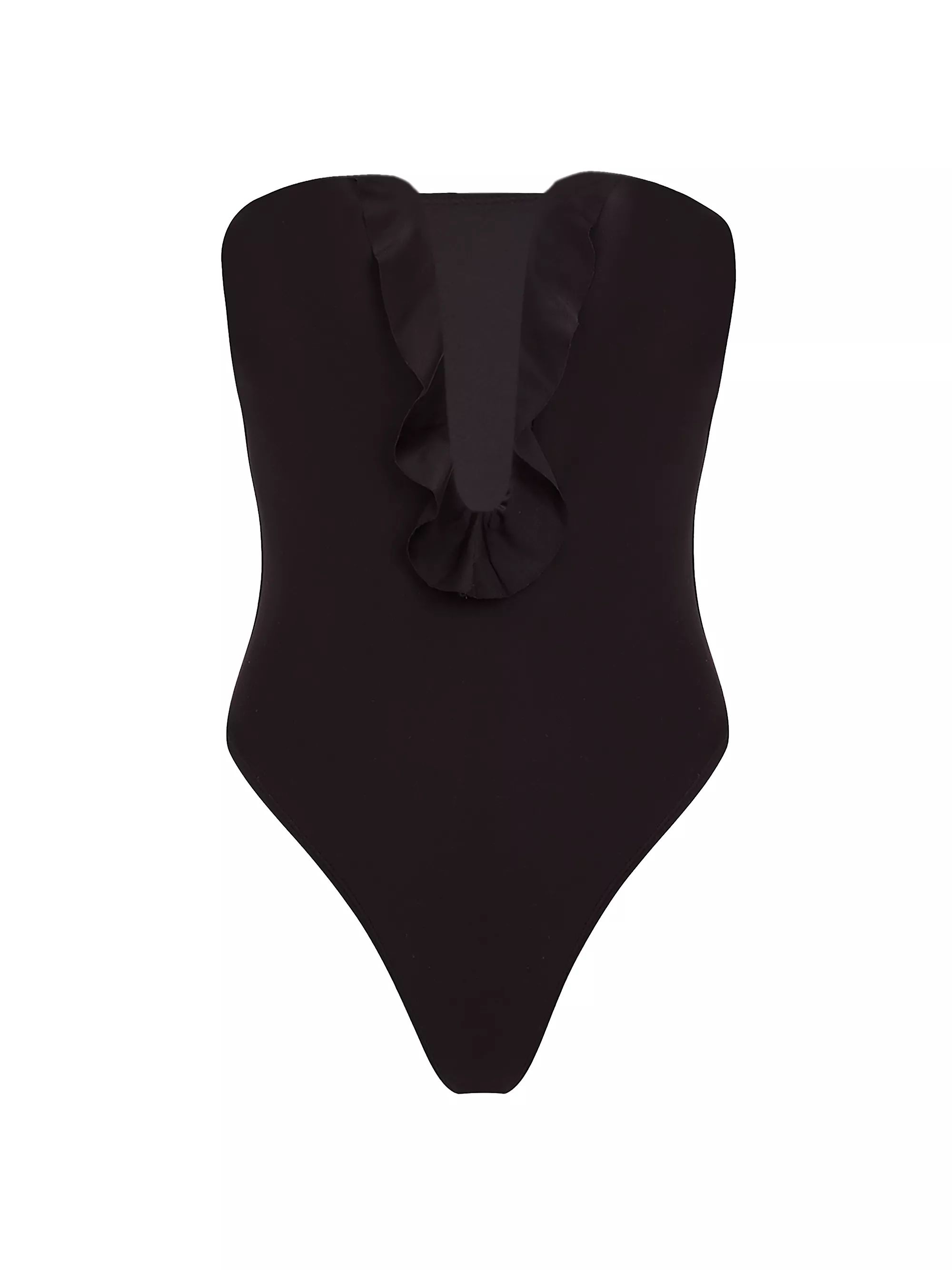 Shop ViX by Paula Hermanny Chris Strapless Notch One-Piece Swimsuit | Saks Fifth Avenue | Saks Fifth Avenue