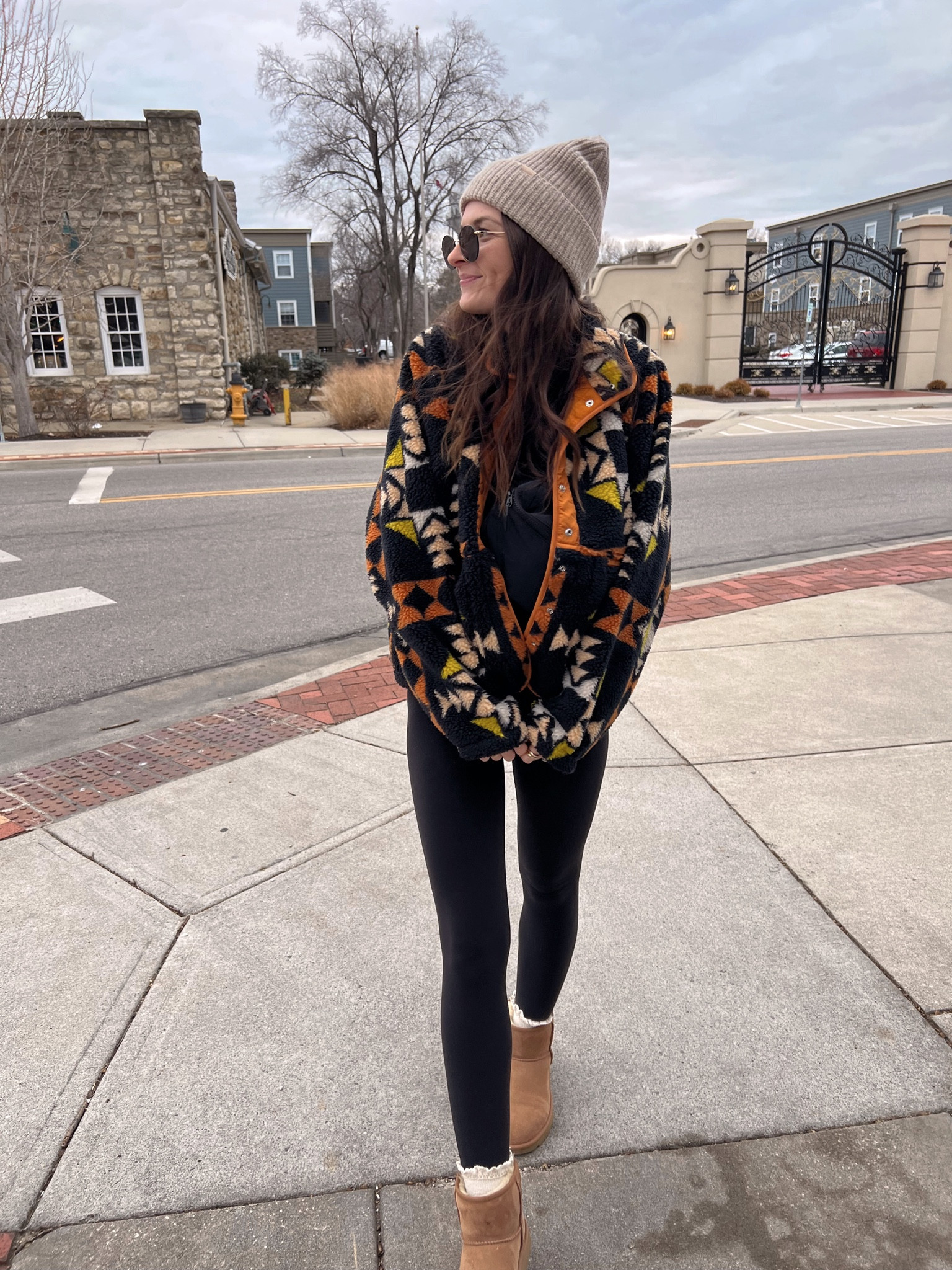 Wearing a small in jacket, print sold out but other prints in stock 
Fleece jacket

Cozy winter outfit
Weekend winter outfit 

#LTKSeasonal