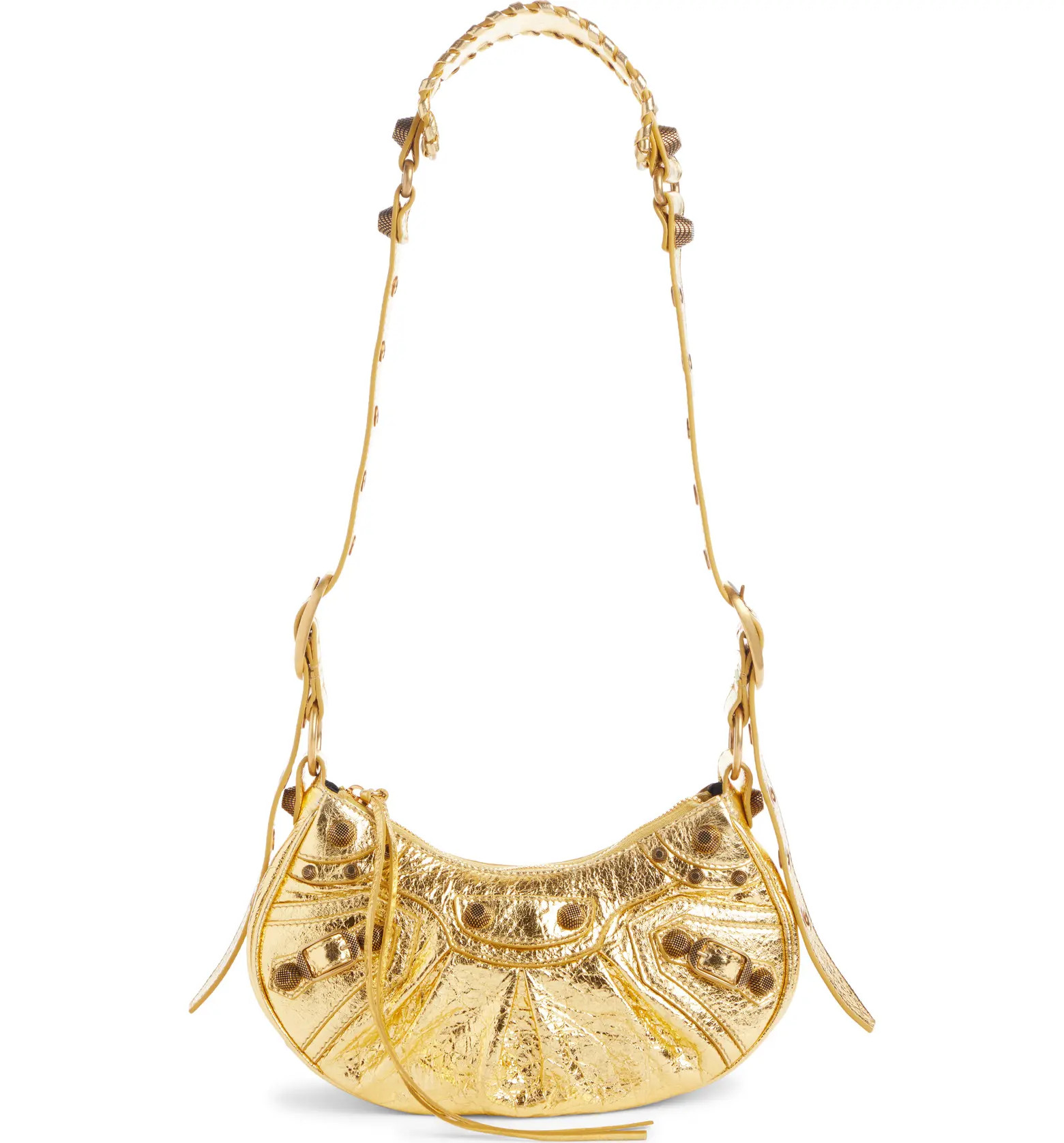 Extra Small Le Cagole Metallic Calfskin Shoulder Bag | Nordstrom