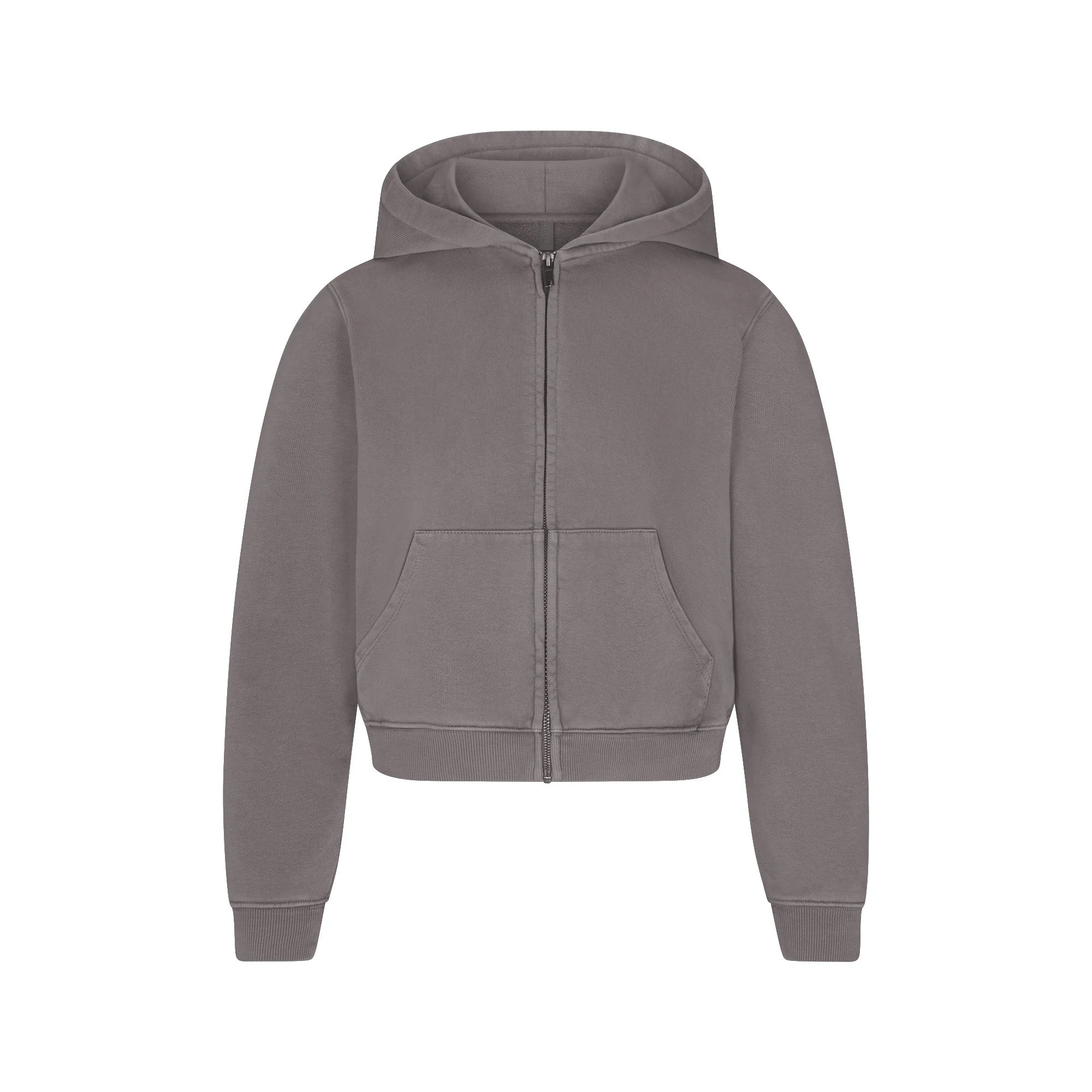 BOYFRIEND FLEECE ZIP UP HOODIE | SHADOW | SKIMS | SKIMS (US)