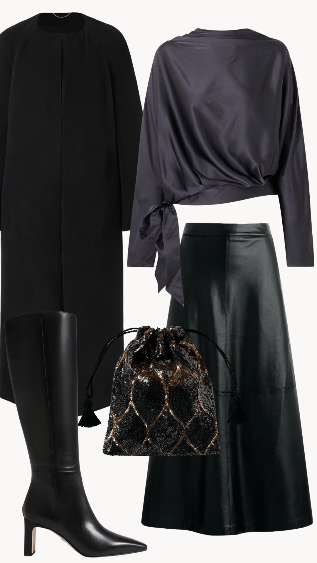 November Lookbook 🤎 Leather skirt and tall boots for a night out, Christmas Eve, Thanksgiving dinner, or a daytime luncheon

black wool coat, Thanksgiving outfit, black leather skirt, knee high black boots, dressy winter outfit, winter event outfit, winter night out 

#LTKSeasonal #LTKHoliday