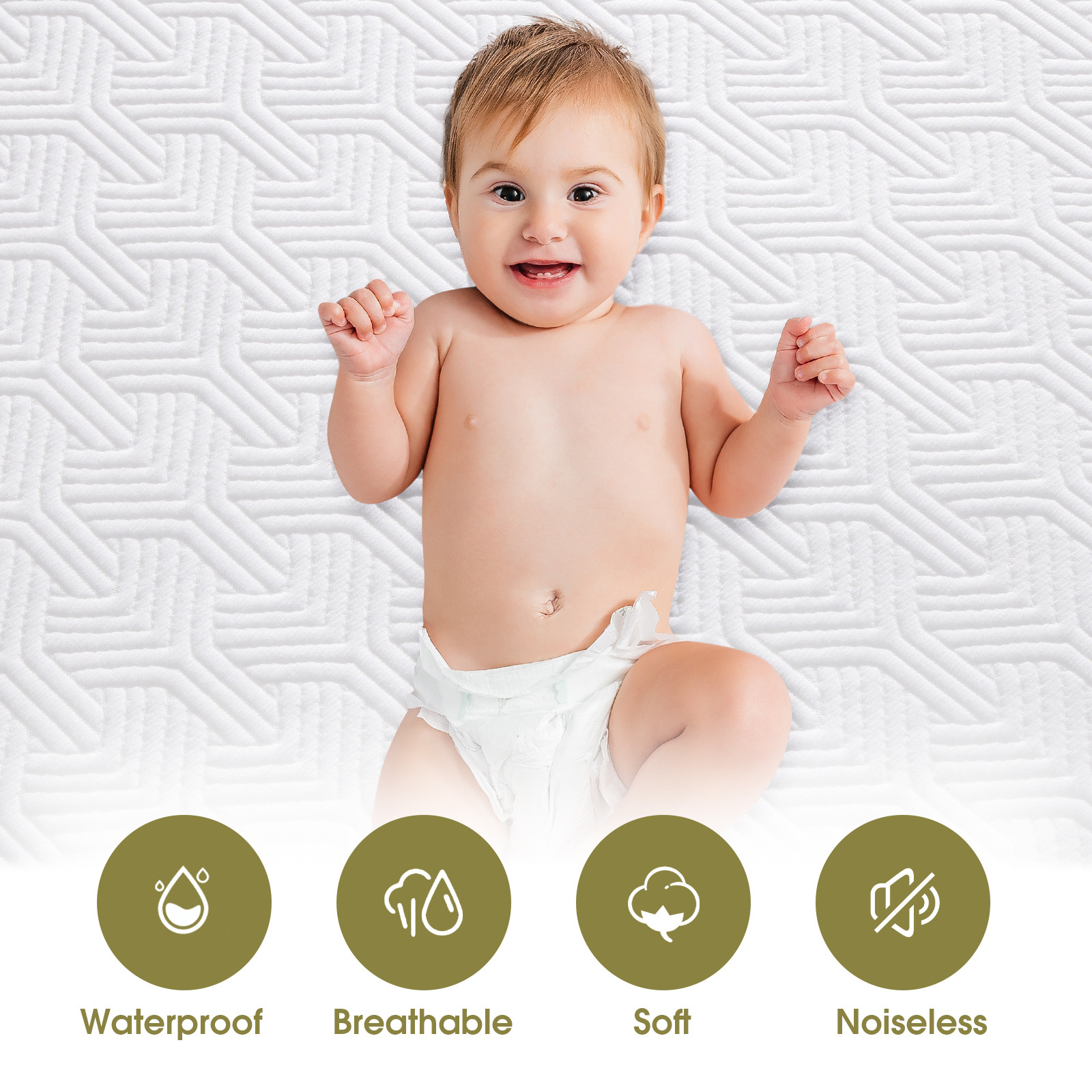 JUSTLET Full Size Waterproof Mattress Protector Viscose Made from Bamboo Cooling Mattress Pad Cov... | Walmart (US)