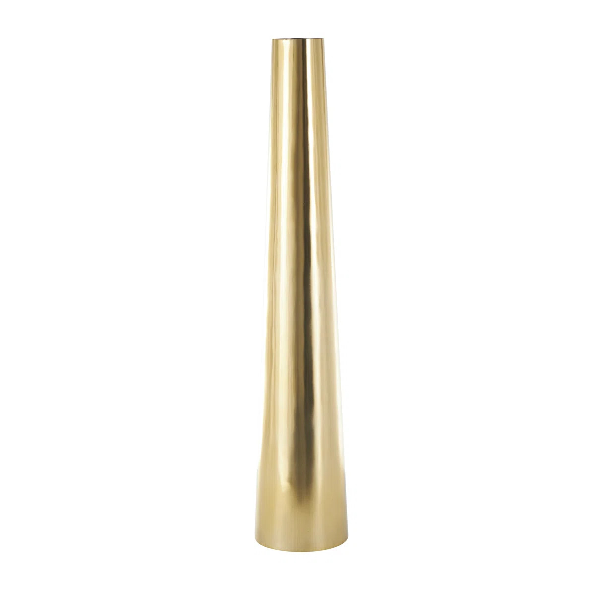 Tavistock Stainless Steel Metal Minimalistic Tall Floor Cone Decorative Vase | Wayfair North America