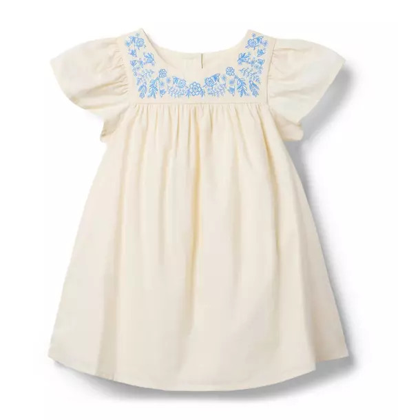 Embroidered Floral Ruffle Sleeve Dress | Janie and Jack