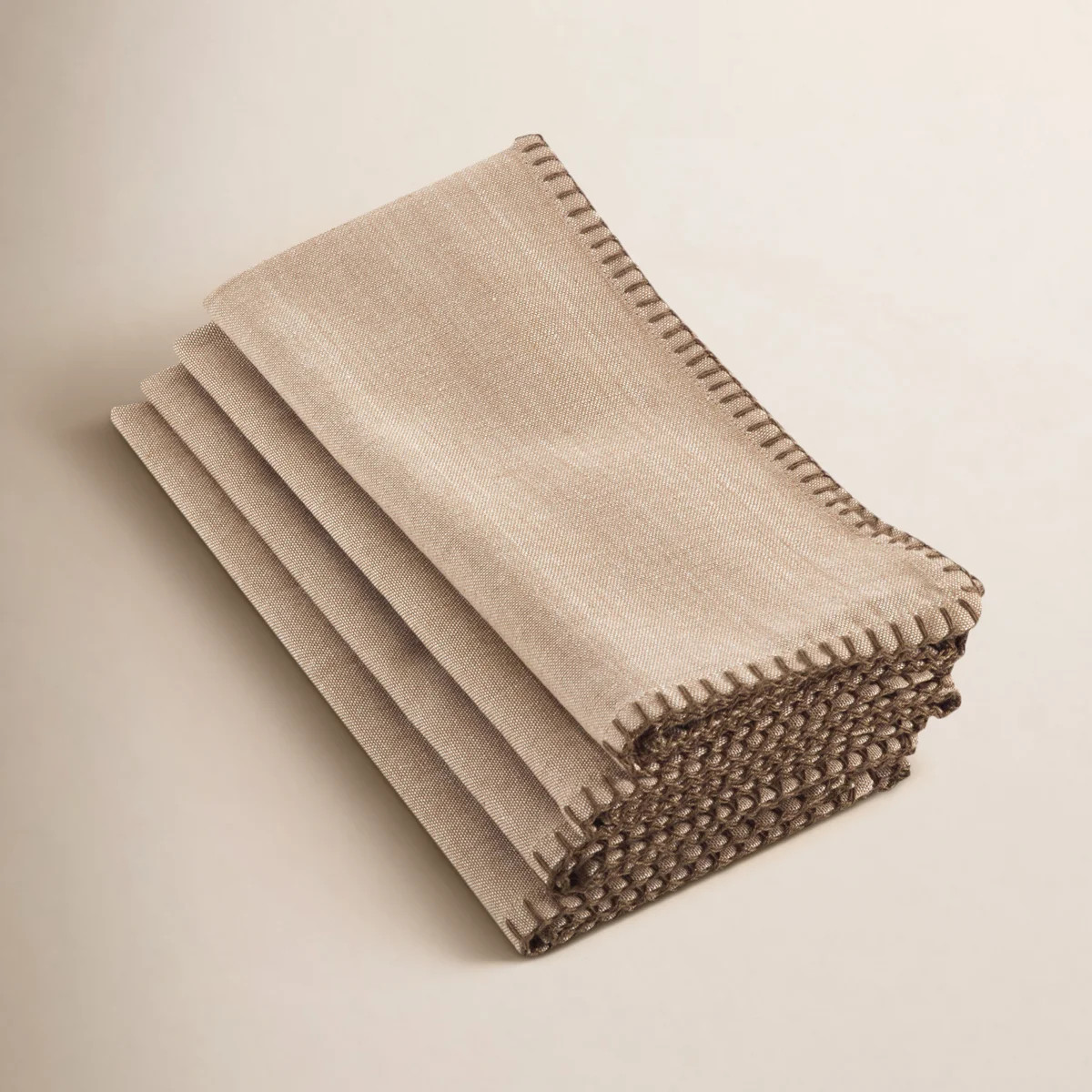Ivara Whip Stitched Design 20" Cotton Napkin (Set of 4) | Wayfair North America