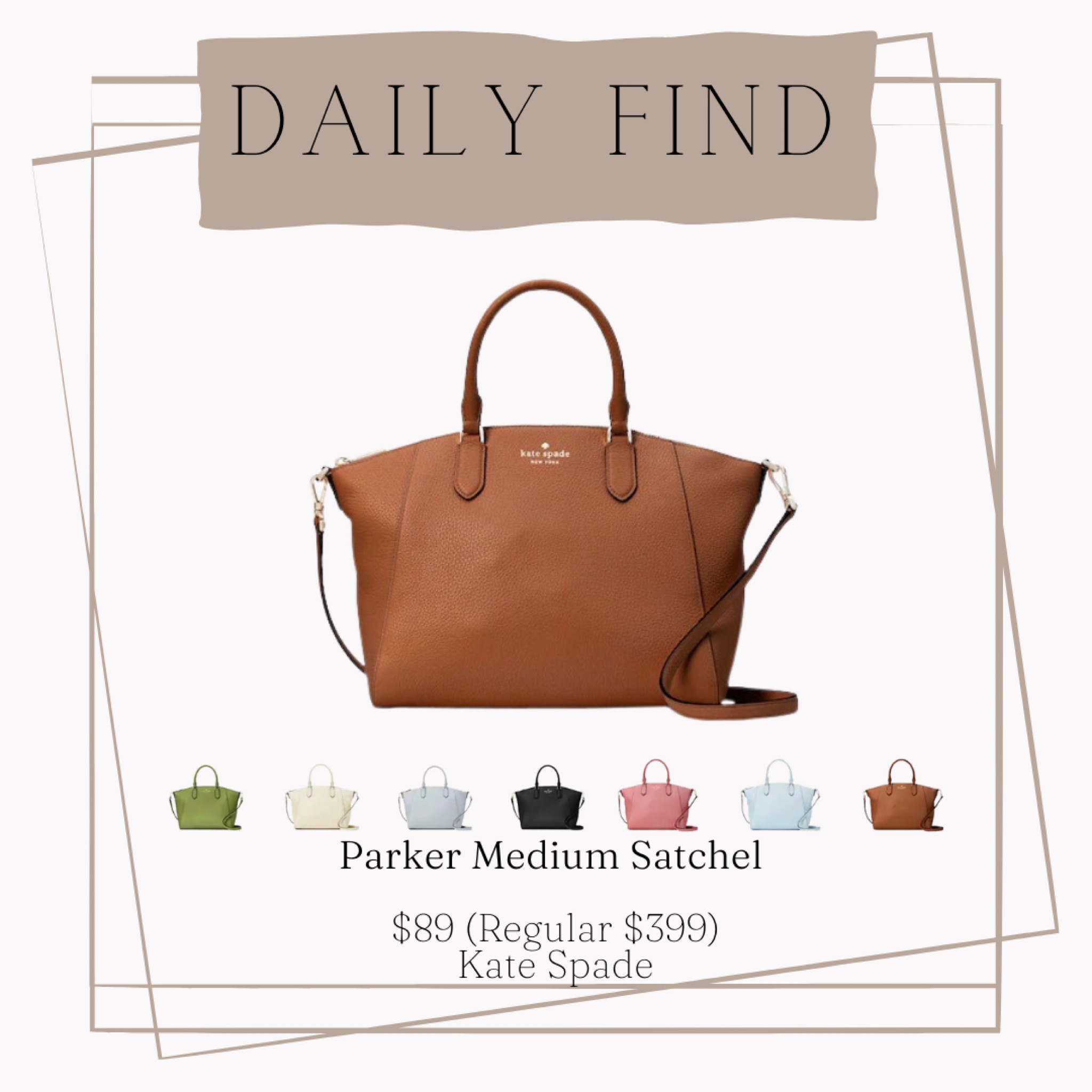 Kate Spade ♠️ bag for under $100? Sign me up! 🤩 Available in a handful of colors too!

#LTKunder100 #LTKitbag #LTKsalealert