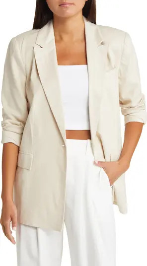 Oversize Linen Blend Blazer | Nordstrom