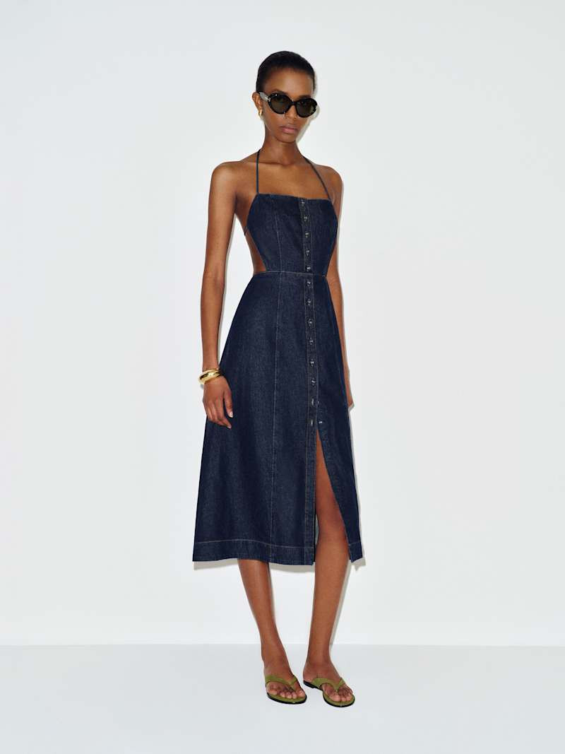 Manon Denim Midi Dress | Reformation (Global)
