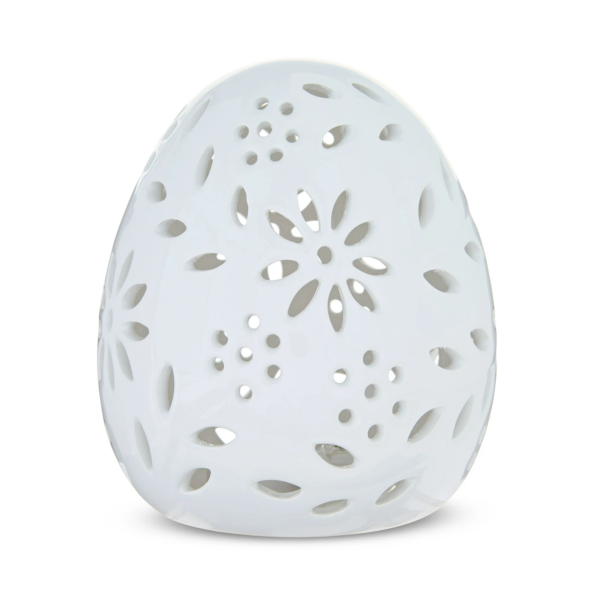 Small Light-Up Ceramic Egg Decoration, White, Easter by Way To Celebrate | Walmart (US)