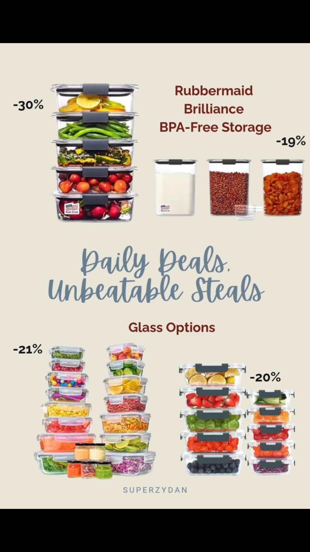 🌟 Holiday Leftovers, Solved! 🌟

Get ready for the feasting and the fantastic leftovers that follow with the ultimate food storage lineup! Whether you're meal prepping, organizing your pantry for holiday baking supplies, or saving every last bit of that Thanksgiving or Christmas dinner, these containers are a must-have.

The Featured Food Storage:
Rubbermaid Brilliance (3.2 Cup, 5-piece set): Perfect for packing individual lunches, meal prepping, or small portions of leftovers. They're 100% airtight and clear so you always know what's inside.

Rubbermaid Brilliance (16 Cup Pantry Set): Ideal for storing those bulk holiday ingredients like flour, sugar, or even a big batch of cookies. The included scoops make organization a breeze!

KOMUEE 10-Pack Glass Containers: Need to go from freezer to oven or microwave? These glass meal prep boxes are tough, airtight, and won't stain. A fantastic choice for reheating leftovers!

40-Piece Glass Storage Set: The ultimate kitchen arsenal! This massive set offers bowls and containers of all sizes for every last drop of gravy, extra cranberry sauce, and massive portions of stuffing. Stackable, airtight, and ready for anything!

Don't let your holiday food go to waste! Stock up now and be the leftover-saving MVP this season. Click the link to shop these kitchen essentials!

#HolidayPrep #Leftovers #FoodStorage #MealPrep #KitchenOrganization #LTKFinds #RubbermaidBrilliance #GlassContainers 

 

#LTKHoliday #LTKSeasonal #LTKHome