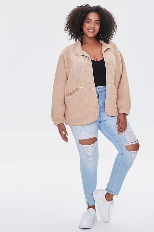Plus Size Faux Shearling Jacket | Forever 21 (US)
