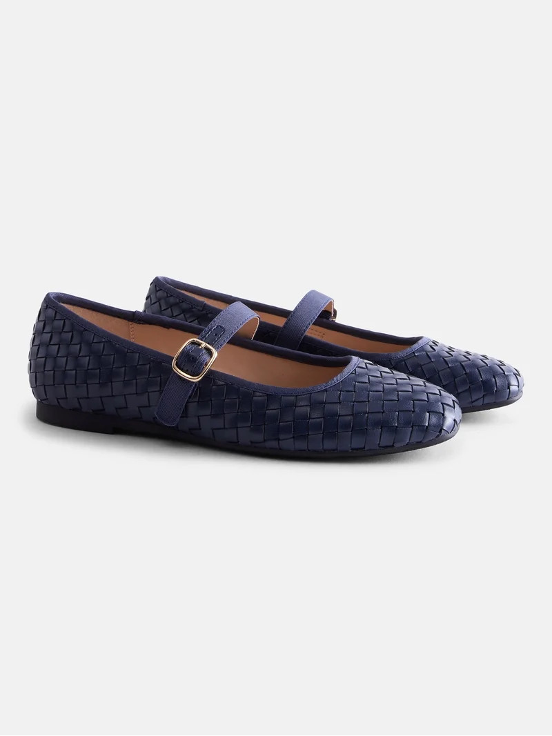 Scenario Women's Woven Mary Jane Flats | Walmart (US)