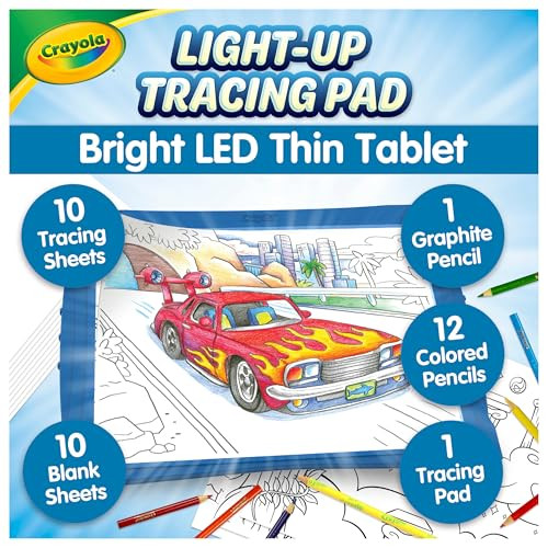 Crayola Light Up Tracing Pad - Blue, Drawing & Tracing Projector for Kids, Sketching Light Box Table, Toys for Kids, Gift for Girls & Boys, Ages 6+ | Amazon (US)