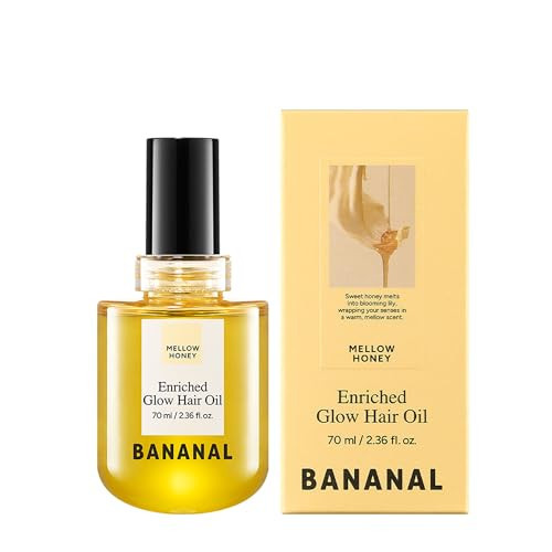 BANANAL Enriched Korean Bonding Hair Oil & Serum for Glow & Shine, Hair Perfume with Rice Water Protein, Silk & Beeswax, Lightweight Frizz Care, Mellow Honey, 70ml / 2.36 fl oz | Amazon (US)
