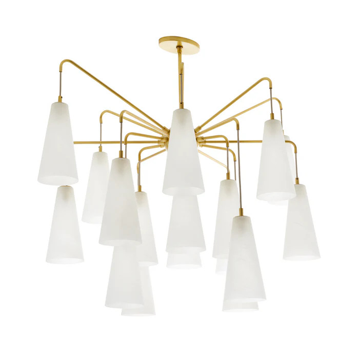 Mika 18 Light Chandelier Opal Swirl | Lighting Design