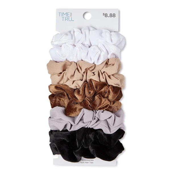 Time and Tru Neutral Hair Tie Set, 10-Pack - Walmart.com | Walmart (US)