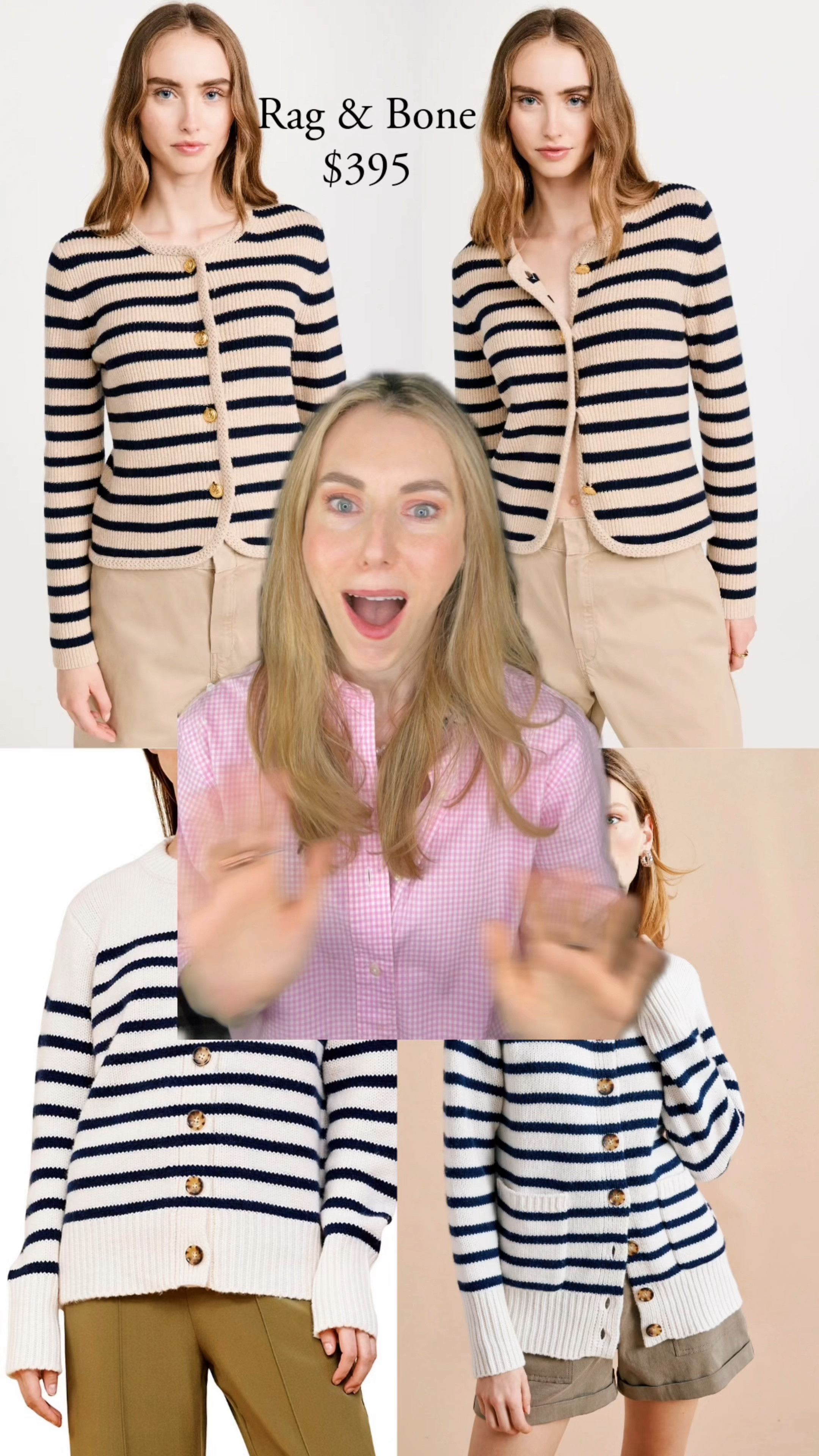 How easy is this styling trick! I could not believe I was looking at the same La Ligne cardigan. Definitely worth remembering when trying on new cardigans. 

Are you into these striped cardigans? Is it a classic in your wardrobe? Something you’re considering for fall? 

If I have one striped cardigan, and it’s got puffy sleeves, I can legit browse for one of these boxy ones, right?

#LTKworkwear #LTKBacktoSchool #LTKstyletip