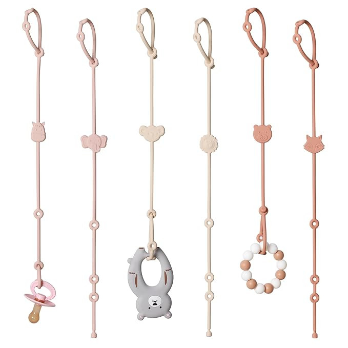 Amazon.com : ROCCED Toy Straps for Baby 6pcs, Silicone High Chair Toys Straps Stroller Accessorie... | Amazon (US)