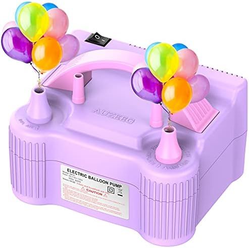 Balloon Pump, AUZEEG Portable Electric Balloon Pump, Dual Nozzle 110V 600W Air Pump for Balloons,... | Amazon (US)