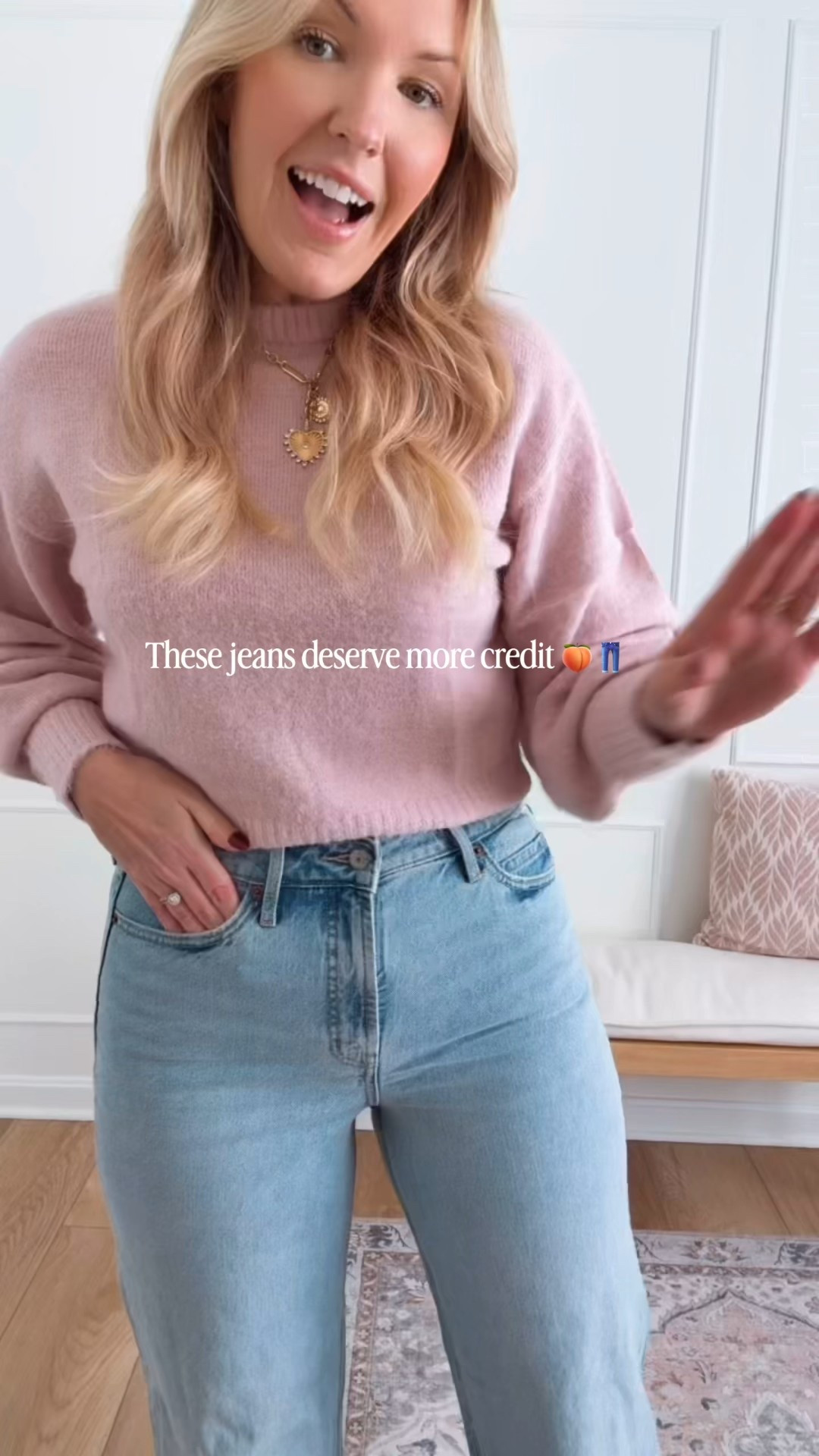 Old navy jeans that make the 🍑 look good 🥳💕 wearing size 10 in the jeans and med in all the sweater 

#LTKFindsUnder50 #LTKMidsize #LTKSeasonal