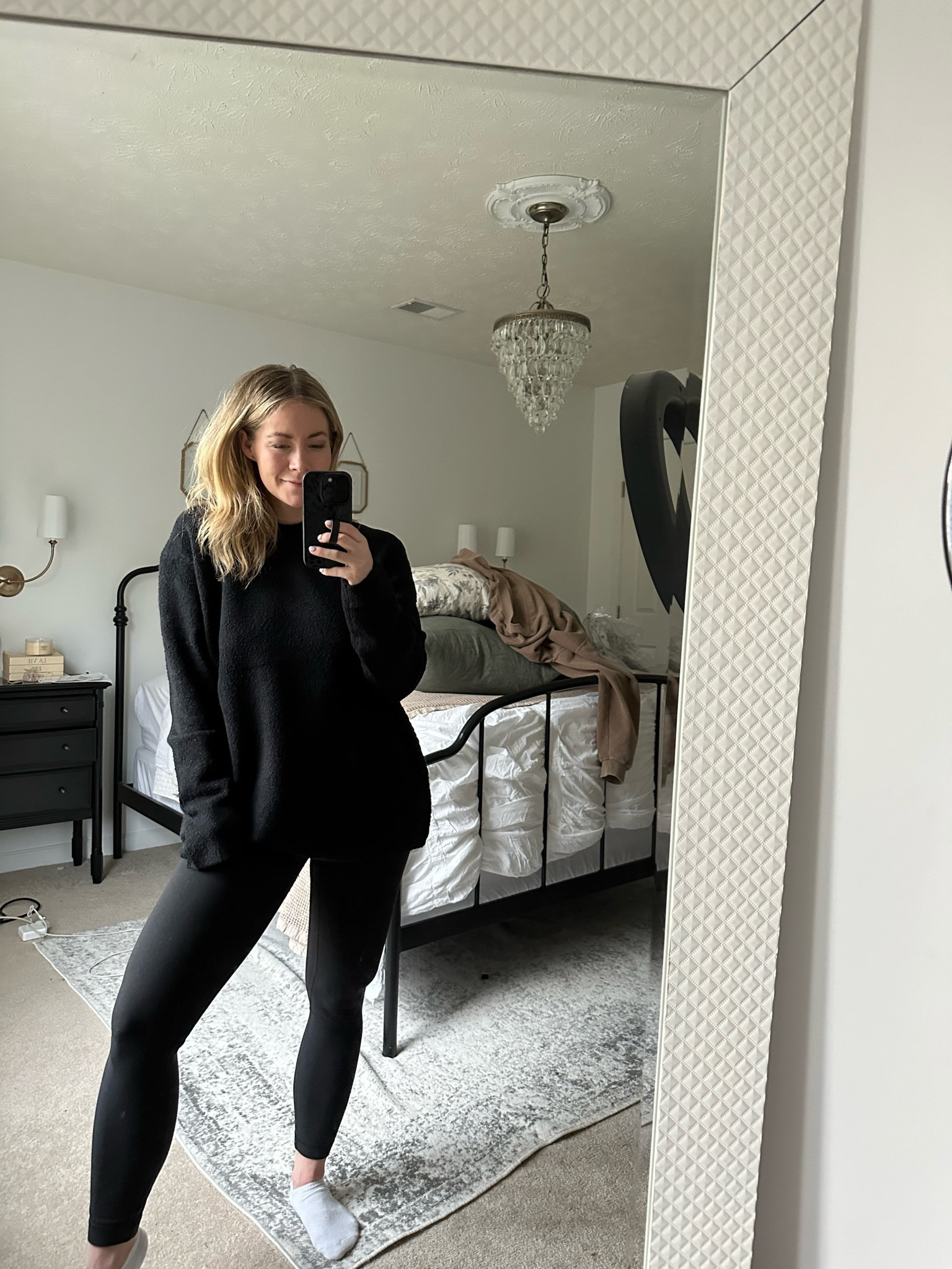 Teddy bear sweater, all saints sweater, cozy sweater outfit, fall outfit ideas, all black outift, all saints Eamont on sale 

#LTKxNSale #LTKSeasonal #LTKsalealert