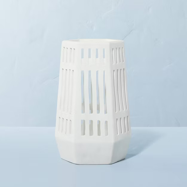 11" Cut Out Stoneware Lantern - Hearth & Hand™ with Magnolia | Target