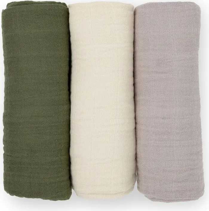 3-Pack Cotton Muslin Swaddle Blankets | Nordstrom