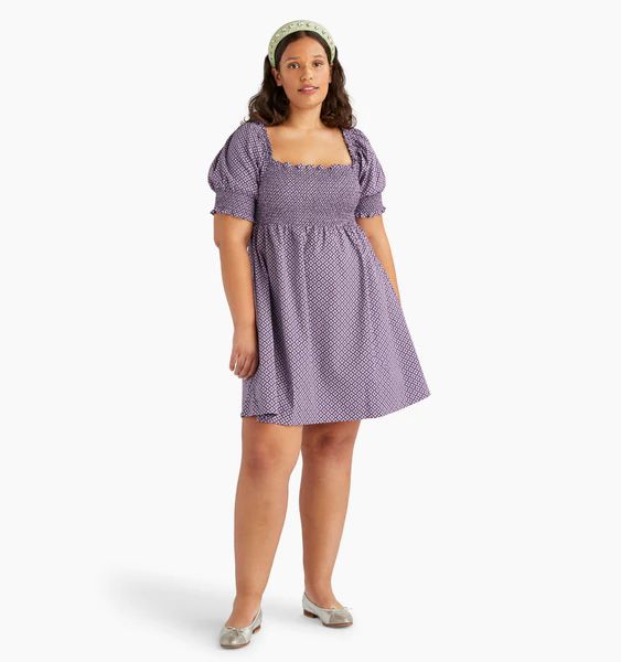 The Athena Nap Dress - Plum Floral Jacquard | Hill House Home