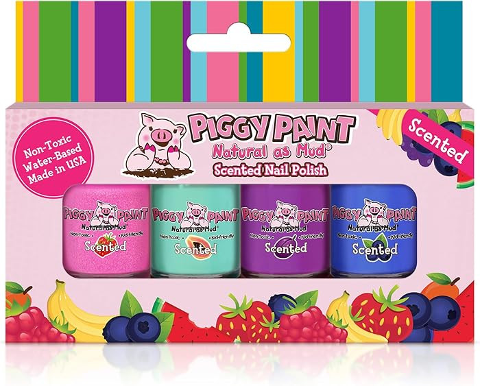 Piggy Paint | 100% Non-Toxic Girls Nail Polish | Safe, Cruelty-free, Vegan, & Scented for Kids | ... | Amazon (US)
