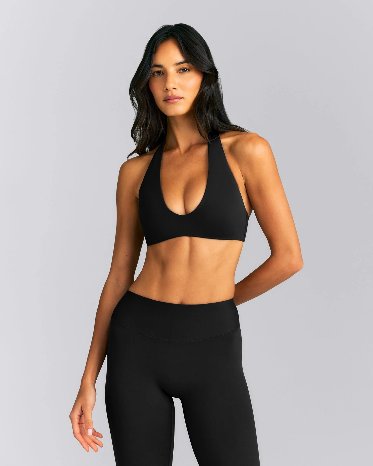SoftMotion™ Minimal Halter Neck Bralette New Branding | Black | Oner Active (UK / US)