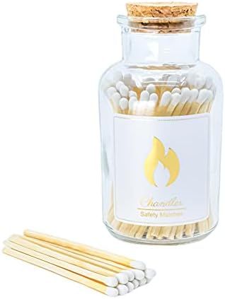 Chandler Safety Matches - Glass Jar | Approx. 70 Strike On Bottle Matches | Vintage | Home Decor | C | Amazon (US)