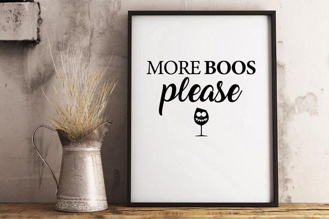Halloween "More Boos Please" Picture, Wall Art, Framed Art, Printable, Digital Instant Download | Etsy (US)