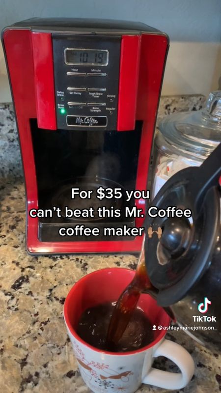 Red coffee maker. Red appliances. Valentine’s Day kitchen decor. Mr Coffee coffee maker. Coffee makers under $40. 👏🏽 #coffeemakers #affordablecoffeemakers #mrcoffee #redkitchenappliances #valentinesdayhomedecor #valentinesdaydecor

#LTKunder50 #LTKSeasonal #LTKhome