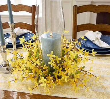 Faux Mini Forsythia Wreath | Pottery Barn (US)
