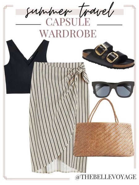 Summer vacation outfit | Travel outfit for summer | Summer packing list | What to wear on vacation 
Wrap skirt
Cropped tank top
Birkenstocks

#LTKstyletip #LTKtravel #LTKSeasonal