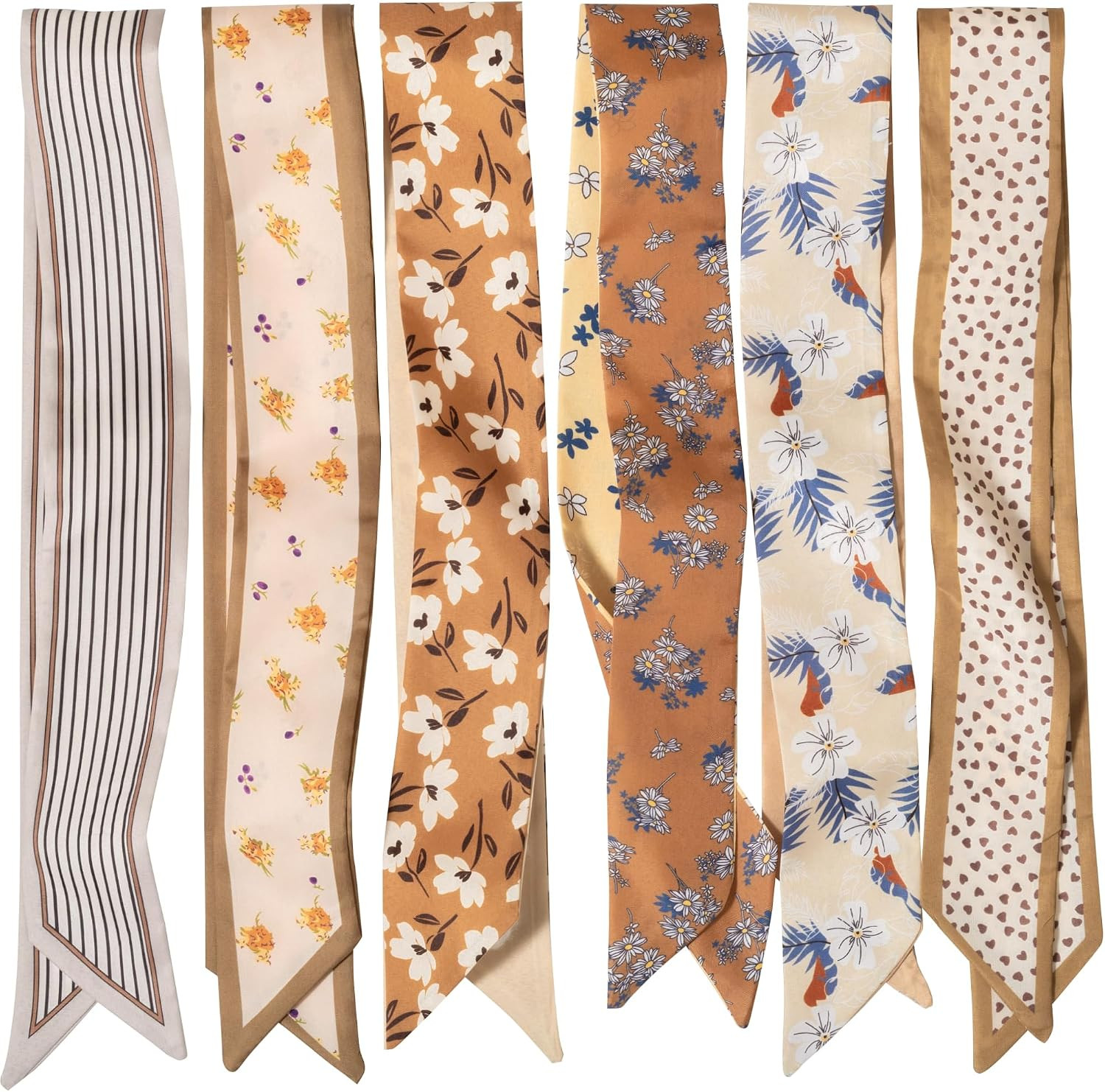ZXZH 6 Pack Fashion Scarves for Women, Versatile Boho Purse Bag Scarf | Amazon (US)
