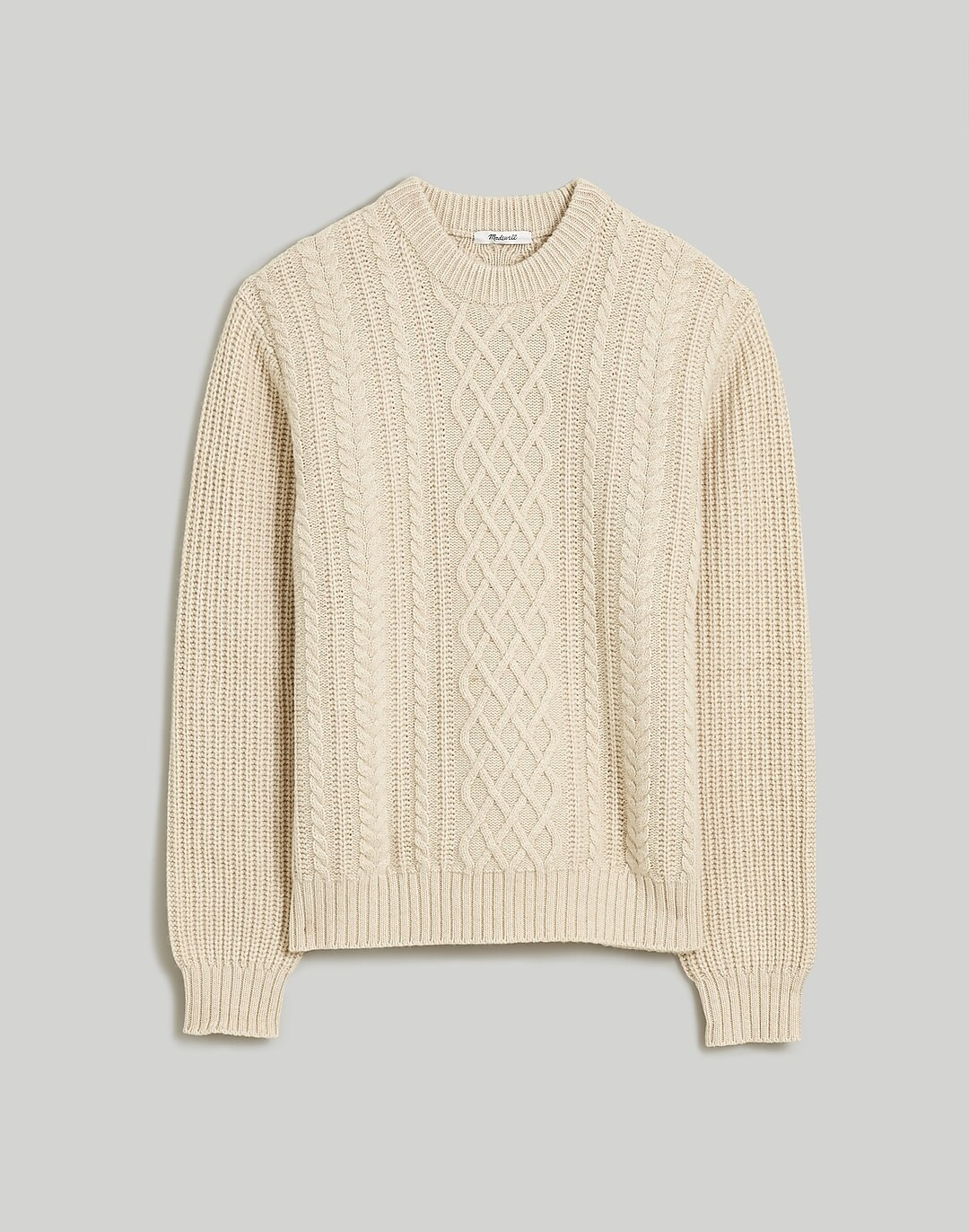 Cabled Crewneck Sweater | Madewell