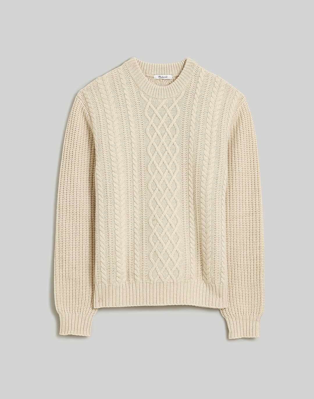 Cabled Crewneck Sweater | Madewell
