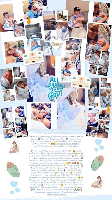 Here’s a little *photodump* of some more precious memories from our hospital 🏥 days before bringing him home 🏡 - true heaven on earth ⛅️ and a “thin space” to the Kingdom - and it’s only kept getting sweeter since!! 🥹🥰 #newbornbabyboy #babybliss #hospitalnewbornphotos #hospitaldays #soakingitallup 

After our sweet baby boy made his way 💨 *quickly* 🤭 into the world at 12:59 AM, we soaked up allll those first snuggles 🥹 and just praised and worshipped Jesus for his goodness to us!! 🙌🏽 And I will never forget waking up that morning with a newborn in my arms 🤱 and the most stunning sunrise view from our hospital room just a few hours later - with both of my boys fast asleep!! 🥹🫶🏽👶🏼🏥🌅 Our sweet angel 👼🏼 baby passed his hearing test 👂 with flying colors 🙌🏽, Wes got us @jimmyjohns for lunch 🥪 (I had been dyingggg for a cold turkey sandwich these last 9 months 🤰- and that is the first thing my sweet hospital nurse 👩‍⚕️ brought me, too 😋 !!), and my heart will never recover from the pure SWEETNESS of Judson getting to come up to the hospital and meet his baby brother!! 🥹😭 The next day, baby got his very first first sponge bath 🛁🧼, was such a brave boy for his circumcision 💫, and sweet baby boy was a breastfeeding 🤱 champ from the start 🥹 - he latched right away and it has been such a beautiful experience as a second-time mama 👶🏼🩵 - thank you Jesus for another answered prayer!! 🙏🏽😭🙌🏽 #hospitalstay #hospitalmemories #breastfeedingmama #breastfeedingroundtwo 

#LTKBaby #LTKFamily