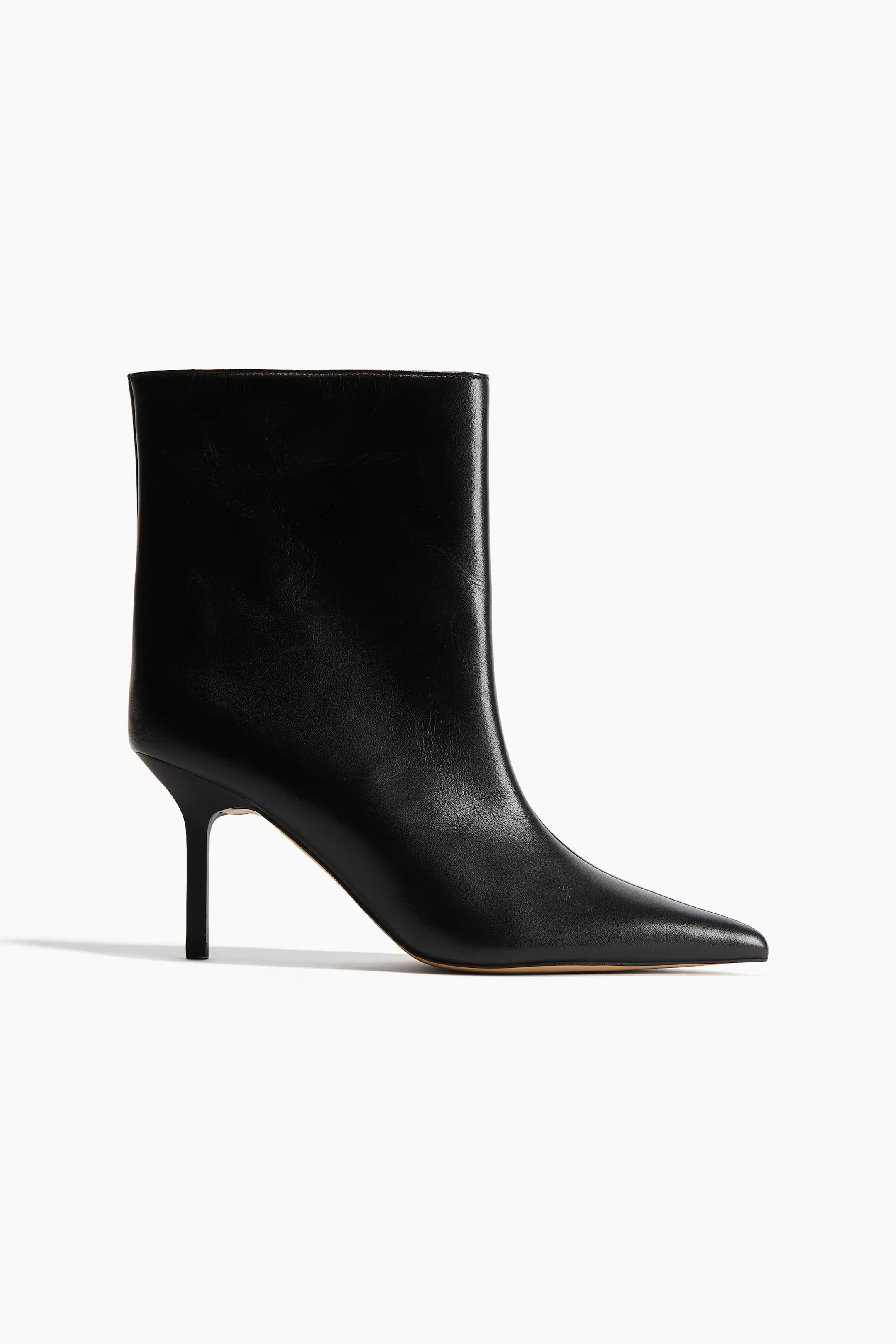 Bottines en cuir à bout pointu | H&M (FR, IT, ES, PT, BE)
