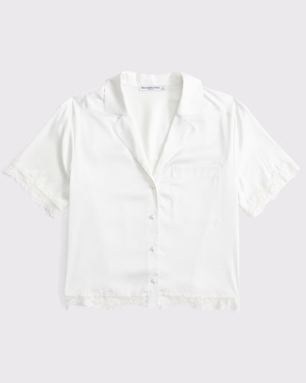 Women's Short-Sleeve Sleep Shirt | Women's New Arrivals | Abercrombie.com | Abercrombie & Fitch (US)