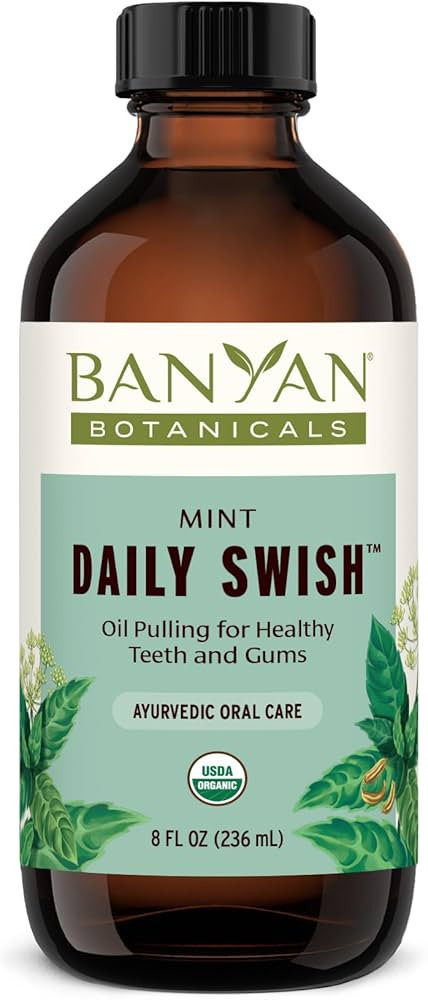 Banyan Botanicals Mint Daily Swish – Organic Ayurvedic Pulling Oil with Coconut Oil – Mouthwa... | Amazon (US)