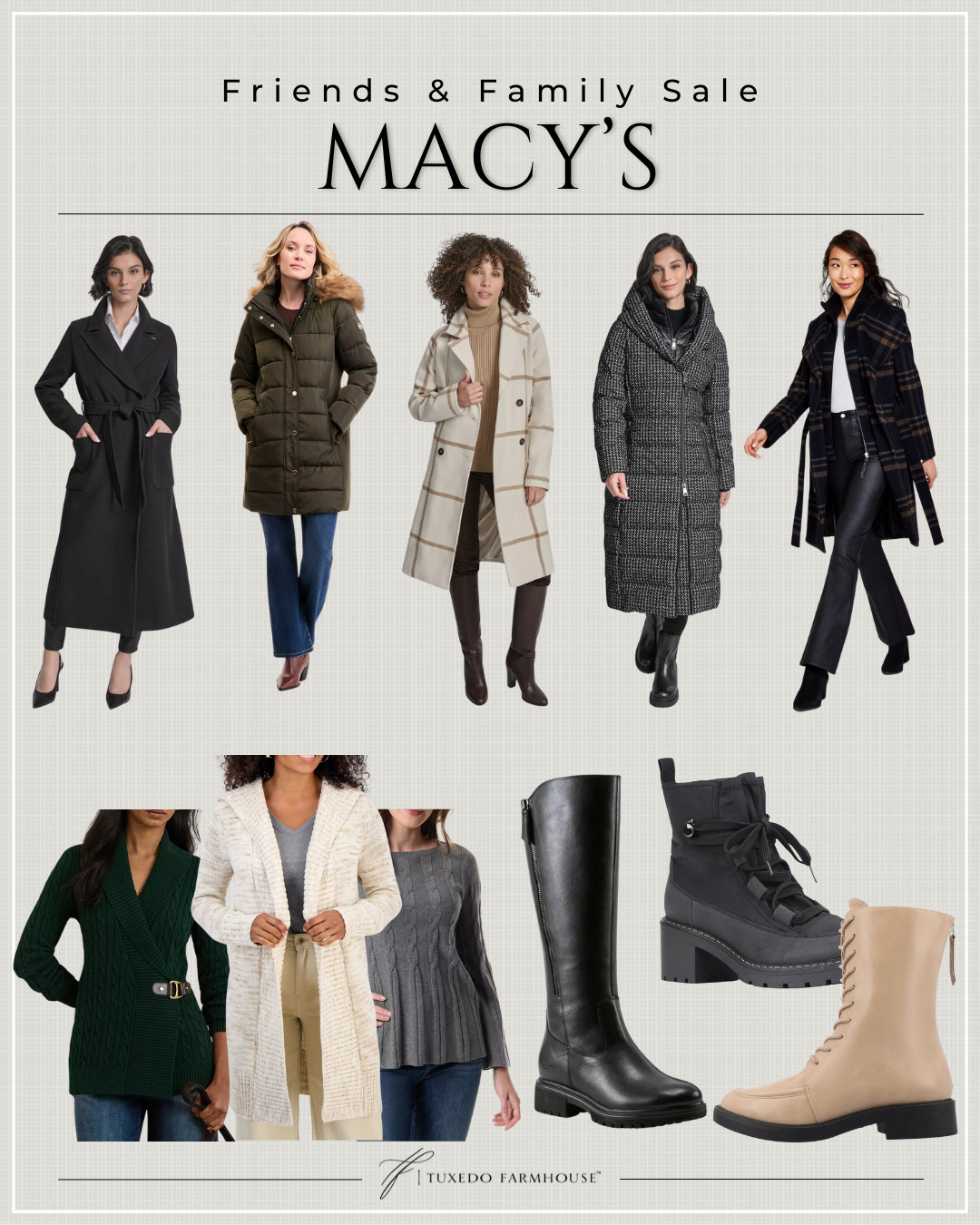 Macy's Friends & Family Sale

Fabulous deals on winter fashion!

Seasonal, winter, fashion, trend, boots, coats, cardigans, tops, sweaters 

 #LTKSeasonal #LTKSaleAlert #LTKFindsUnder100