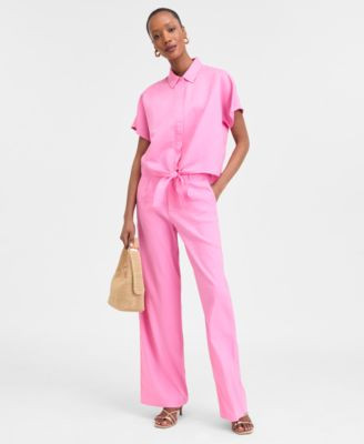 I.N.C. International Concepts Women's Tie-Front Blouse, Exclusively at Macy's - Macy's | Macy's