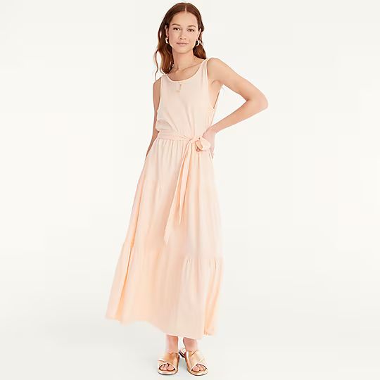 Broken-in jersey tiered maxi dress | J.Crew US